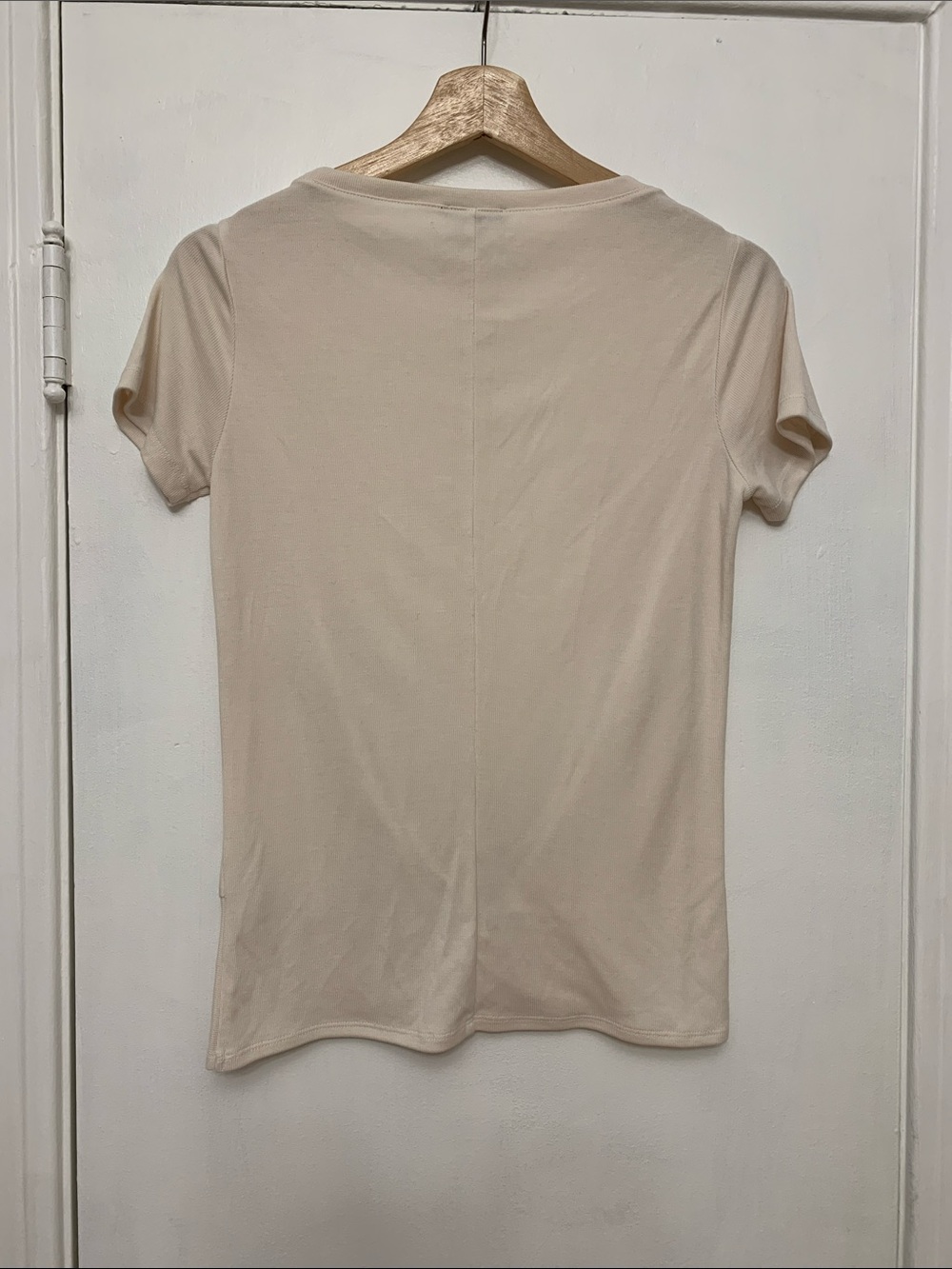 Dynamite Cream Front Knot Ribbed Top - Picture 2 of 8